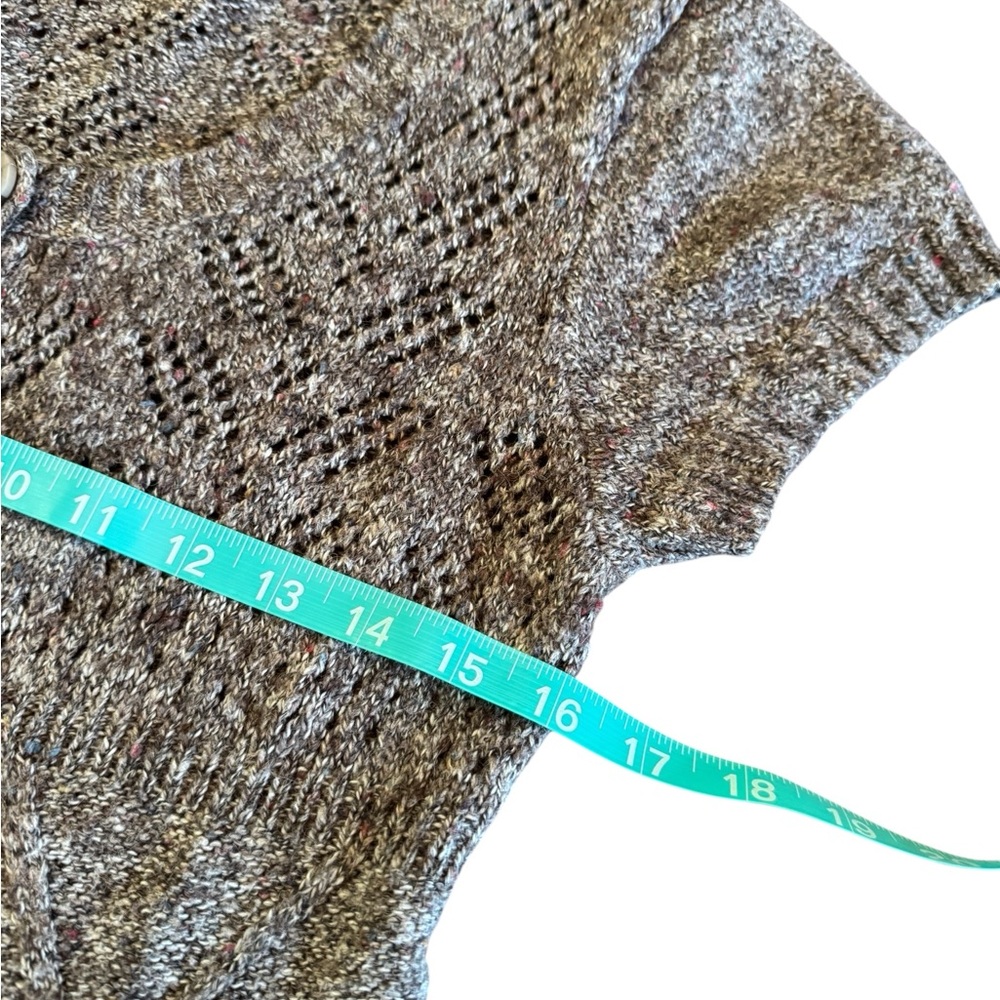 Maurices Heathered Brown Short Sleeve Knit Cardigan - Picture 5 of 5